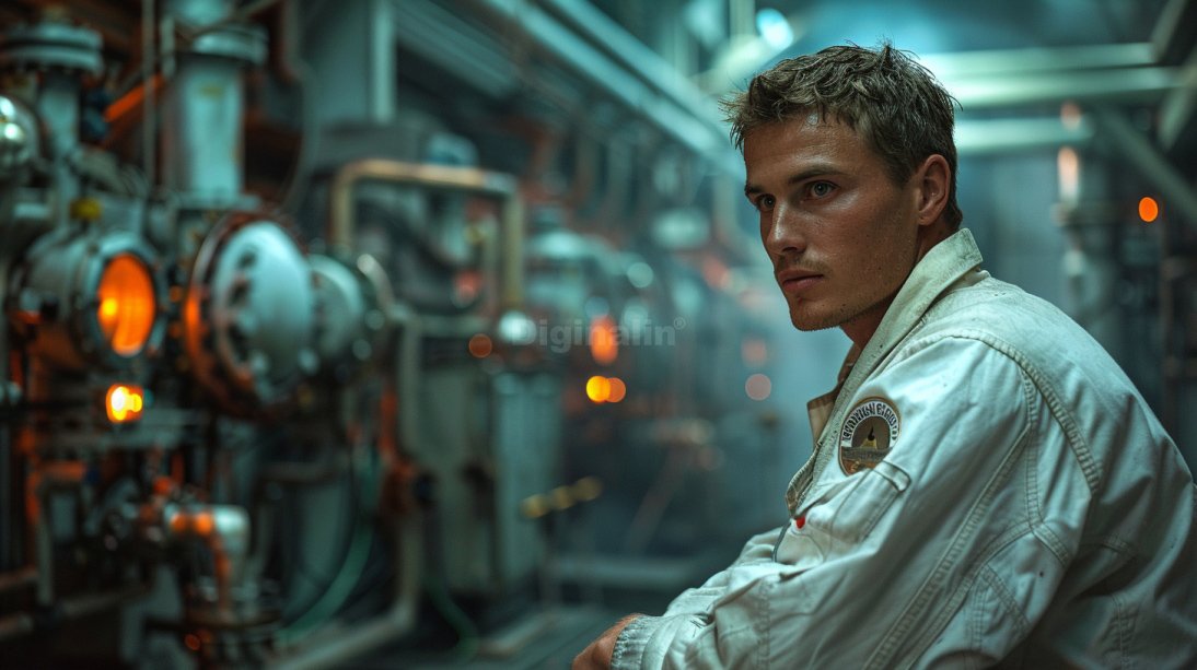 Diginalin AI-Generated Photo of a Man at Work